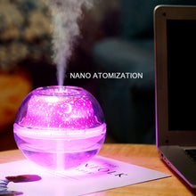 Charger l'image dans la galerie, Umiwe-Humidificateur USB Humidificateur Étoile / Lune Projection LED Veilleuse Aroma Diffuseur Humidificateur d'air pour bureau à domicile 500ml