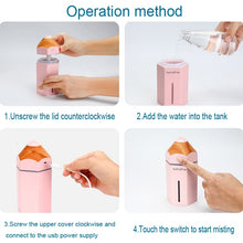 Charger l'image dans la galerie, NANUM- Mini crayon humidificateur Diffuseur d'huiles essentielles Lampe 230ml Aroma LED Lumière magique USB , Assainisseur d'air